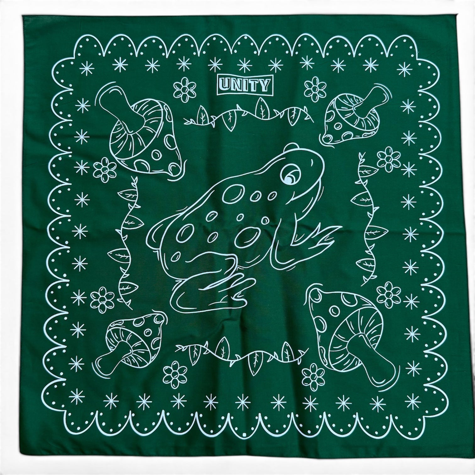 Frog and Mushroom Bandana